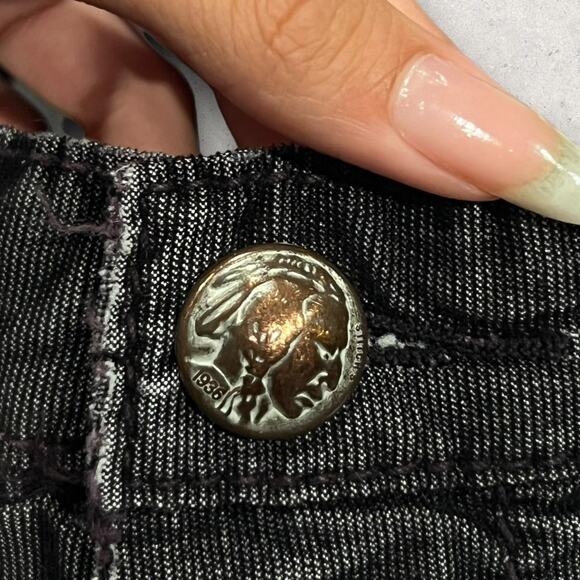 ★ Stitch’s Platinum Label Seminole Scrunched Up Black Jeans ★ - Picture 5 of 9